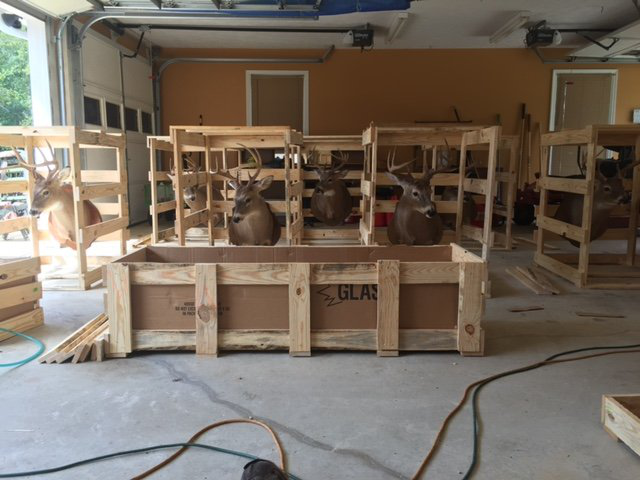 Custom crates being built