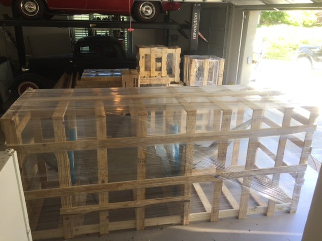 A wooden crate for shipping